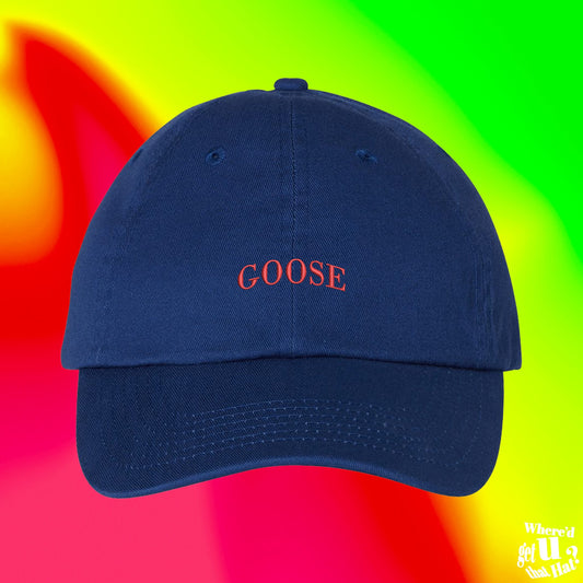 Goose Hat |  Custom Color Adjustable Embroidered Dad Hat