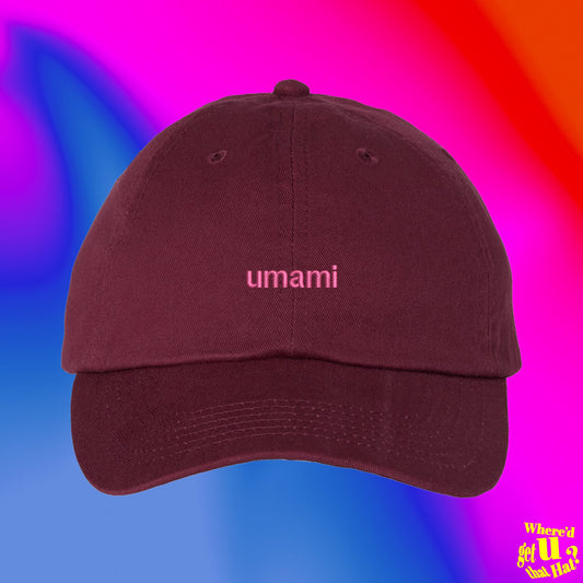 Umami Gift | Custom Color Adjustable Embroidered Dad Hat