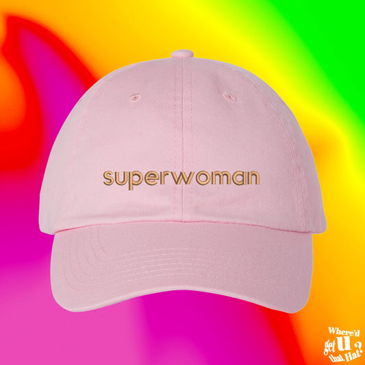 Superwoman Hat | Custom Color Adjustable Embroidered Dad Hat