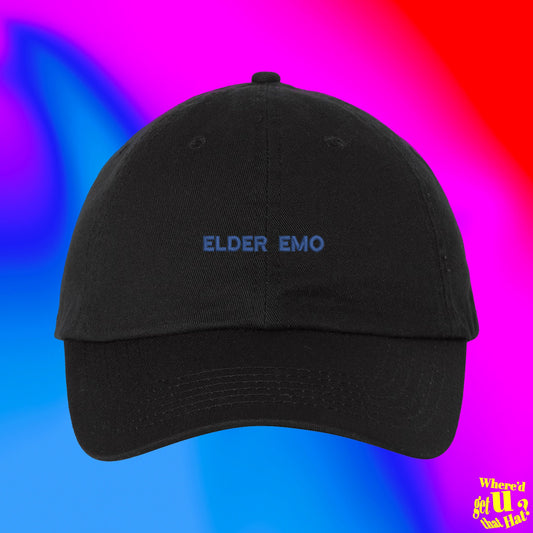 Elder Emo Hat | Demon Babe Gift | Custom Color Adjustable Embroidered Dad Hat