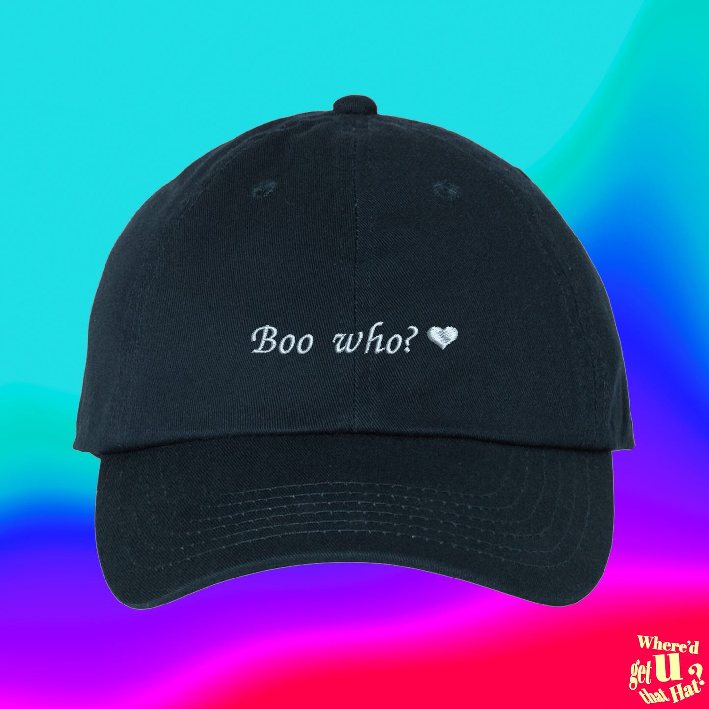 Boo Who Hat | Ghoul | Spooky Halloween Ghost Gift | Embroidered Adjustable Dad Hat