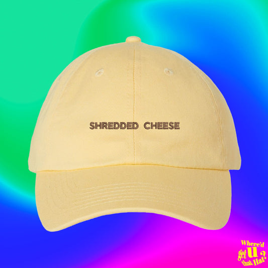 Shredded Cheese Hat | Gift For Pasta Pizza Lover | Custom Color Adjustable Embroidered Dad Hat